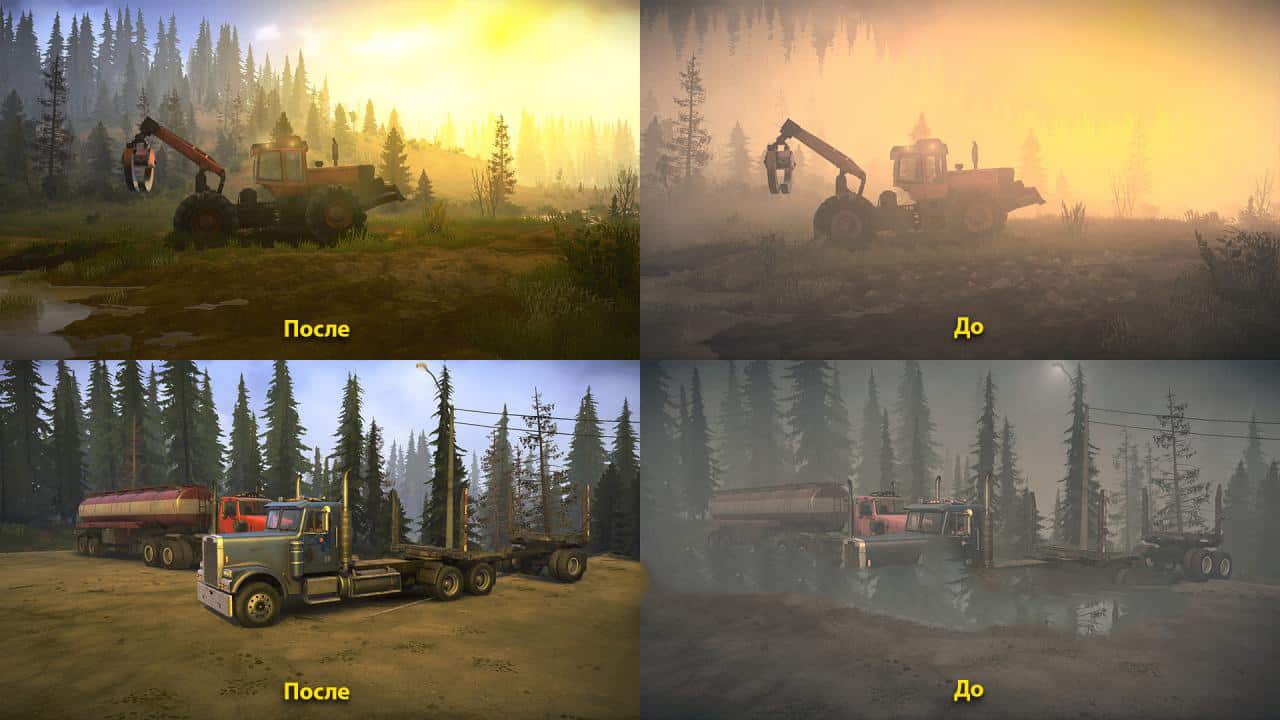 Spintires:Mudrunner - Realistic Graphics Adega Mod Pack V1.5