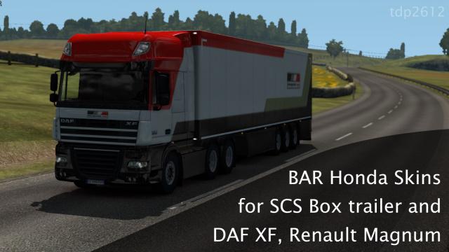 ETS2 - Bar Honda F1 Replica Skins (1.38.x)