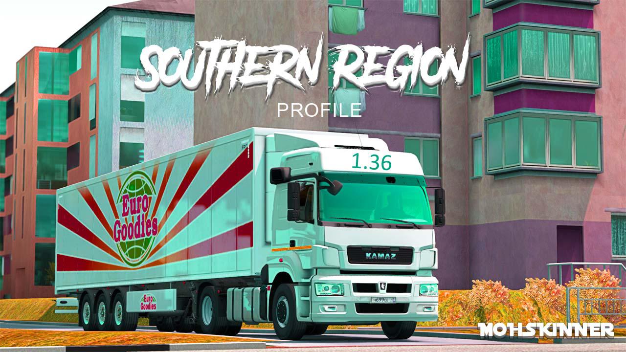 ETS2 - Southern Region Map for Profile Mod (1.36.x)