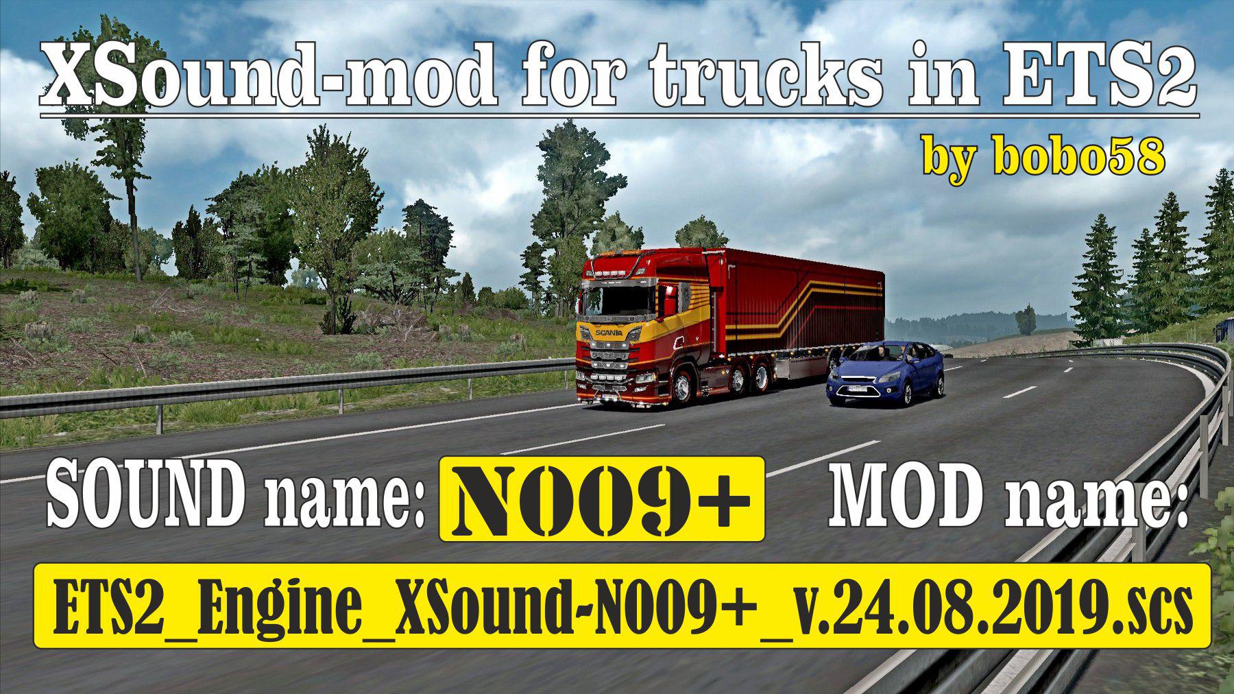 ETS2 -  Engine XSound N009+ (1.35.X)