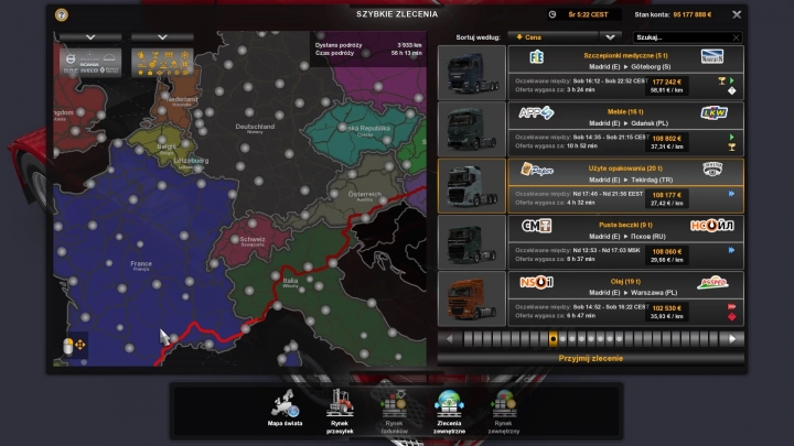 ETS2 - World Map HD (1.40.x)
