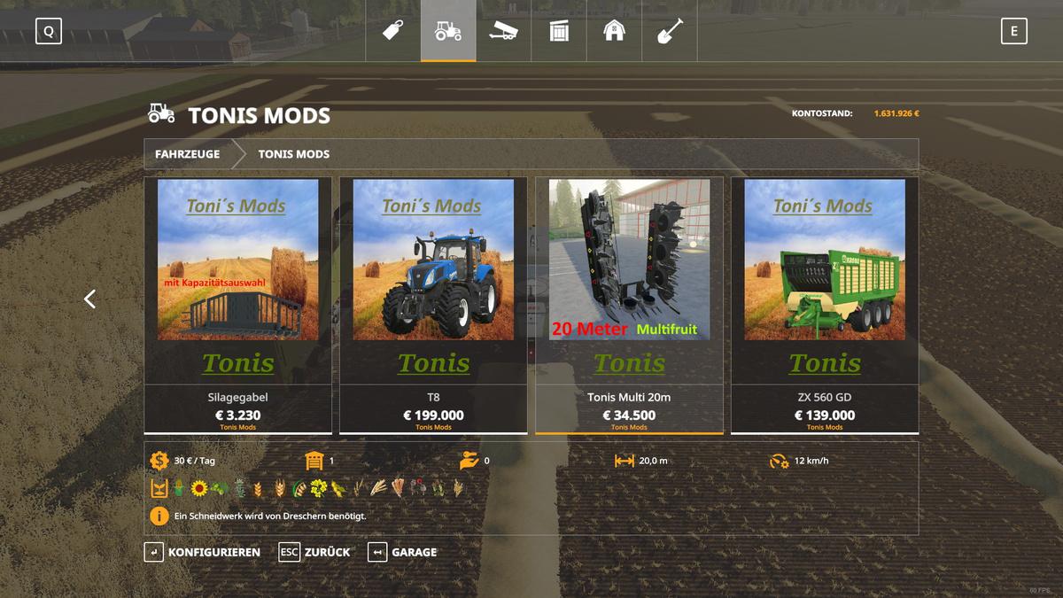 FS19 - 20 Meter Multicutter V1.2