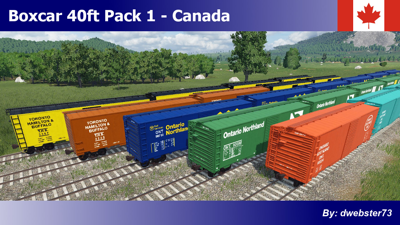 Transport Fever 2 - Boxcar 40ft Pack 1 – Canada