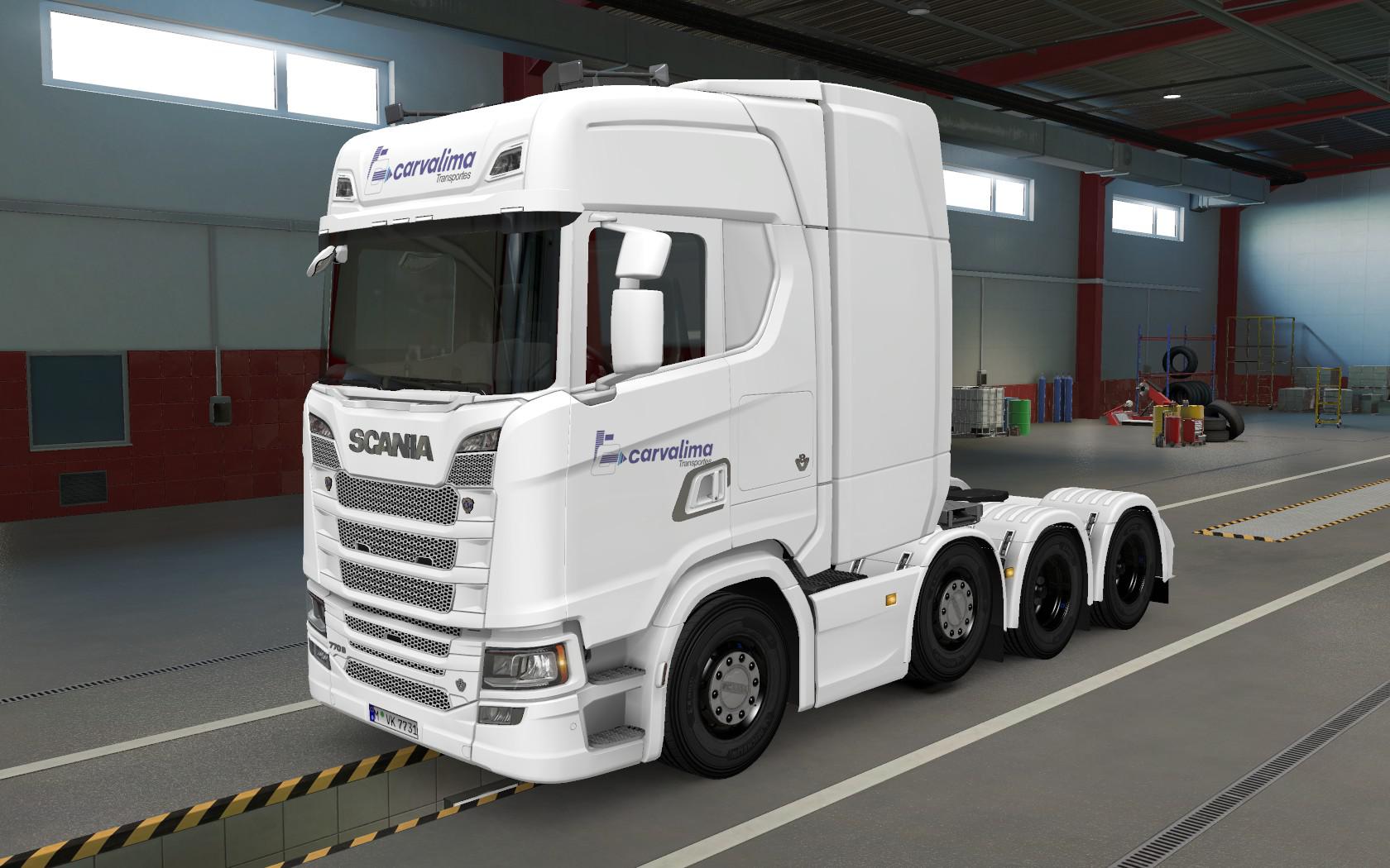 ETS2 - Scania S 2016 8x4 Carvalima Transportes Skin (1.39.x) | Euro ...