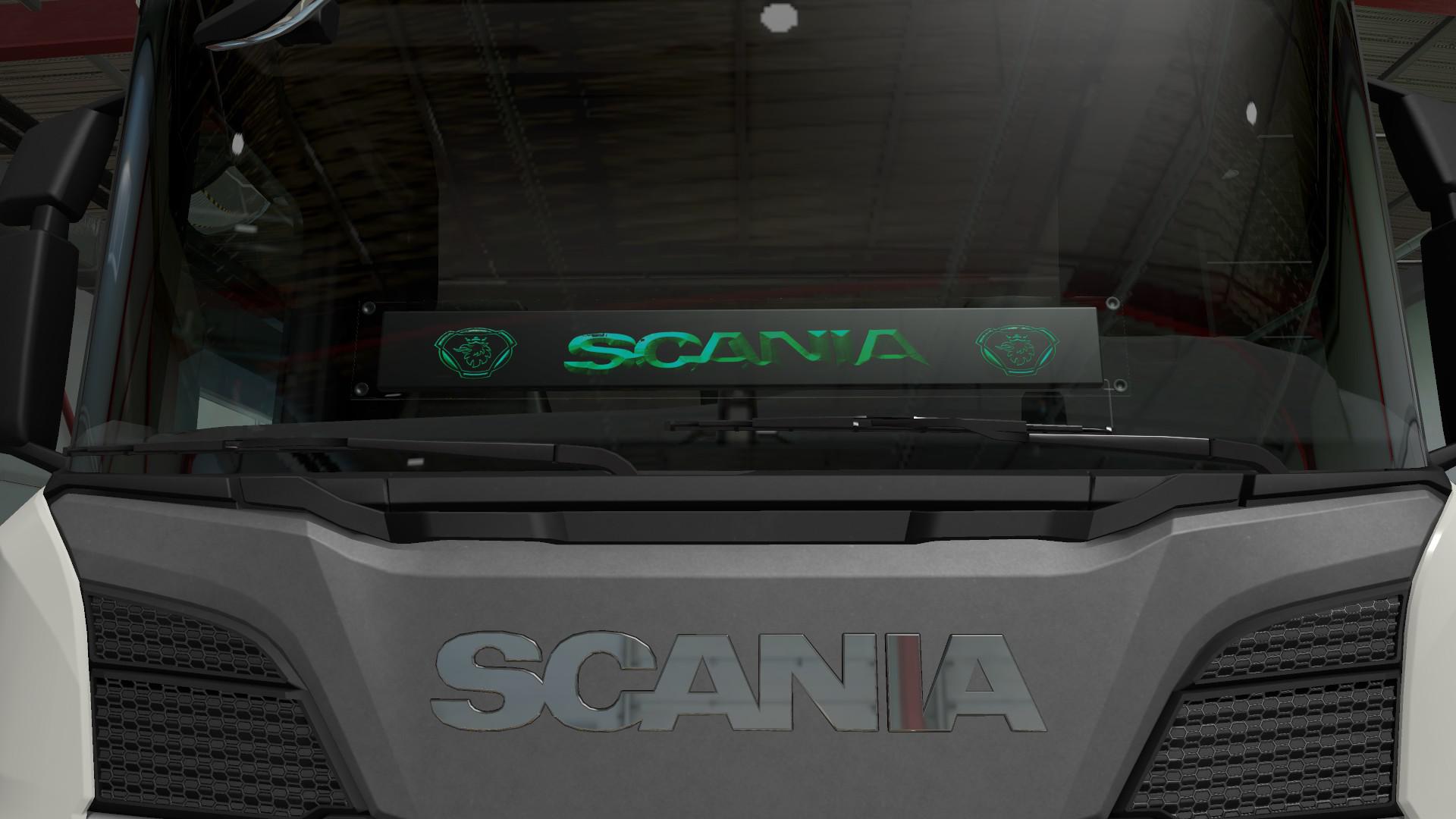 ETS2 - Green Windshield Table for Scania V1.0 (1.40.x)