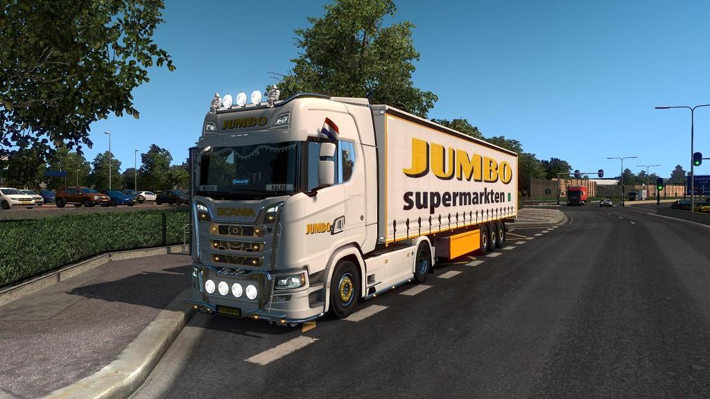 ETS2 - Jumbo Supermarket Truck & Trailer Pack V1.0 (1.37.x)