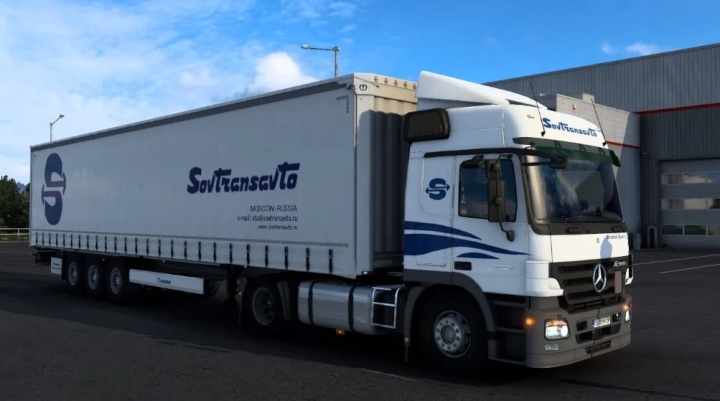 ETS2 - SovTransAvto Mercedes Actros MP2 L Paintjob Combo Skin (1.40.x)