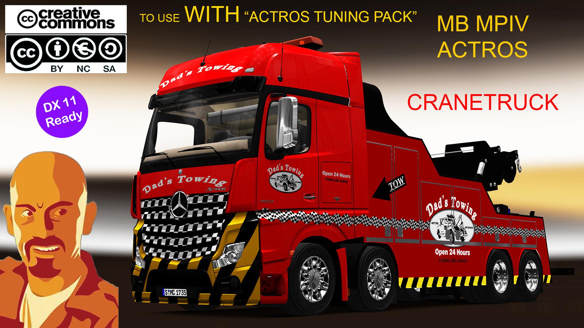 ETS2 - Mercedes-Benz Actros MPIV Crane Truck & DX11 (1.35.X)