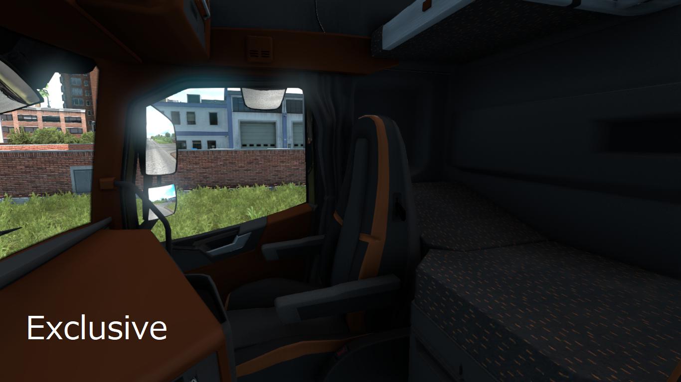 ETS2 - Volvo Black - Brown Interior (1.39.x)