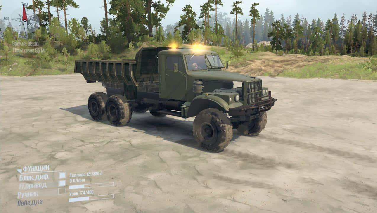 Spintires:Mudrunner - Kraz Mod with Window V1.0