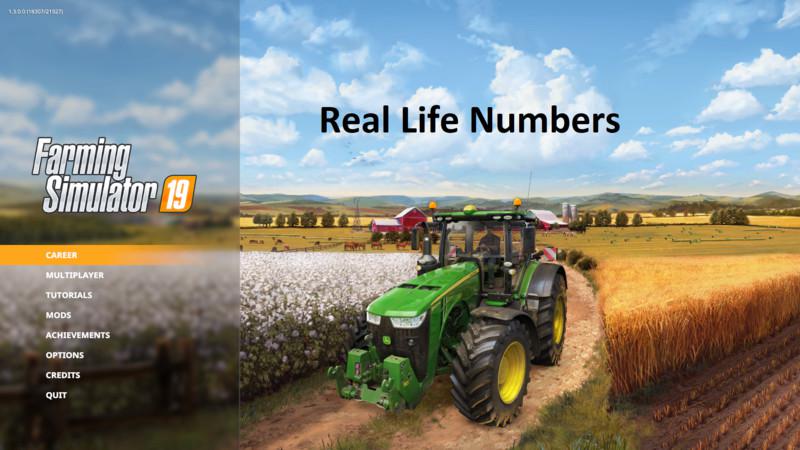 FS19 - Real Life Numbers V1.2.3.5