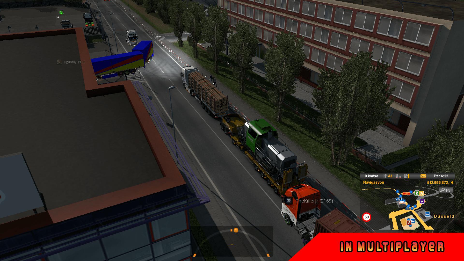 ETS2 - Log Trailer + Low Bed Trailer Combination for Multiplayer (1.35.X)