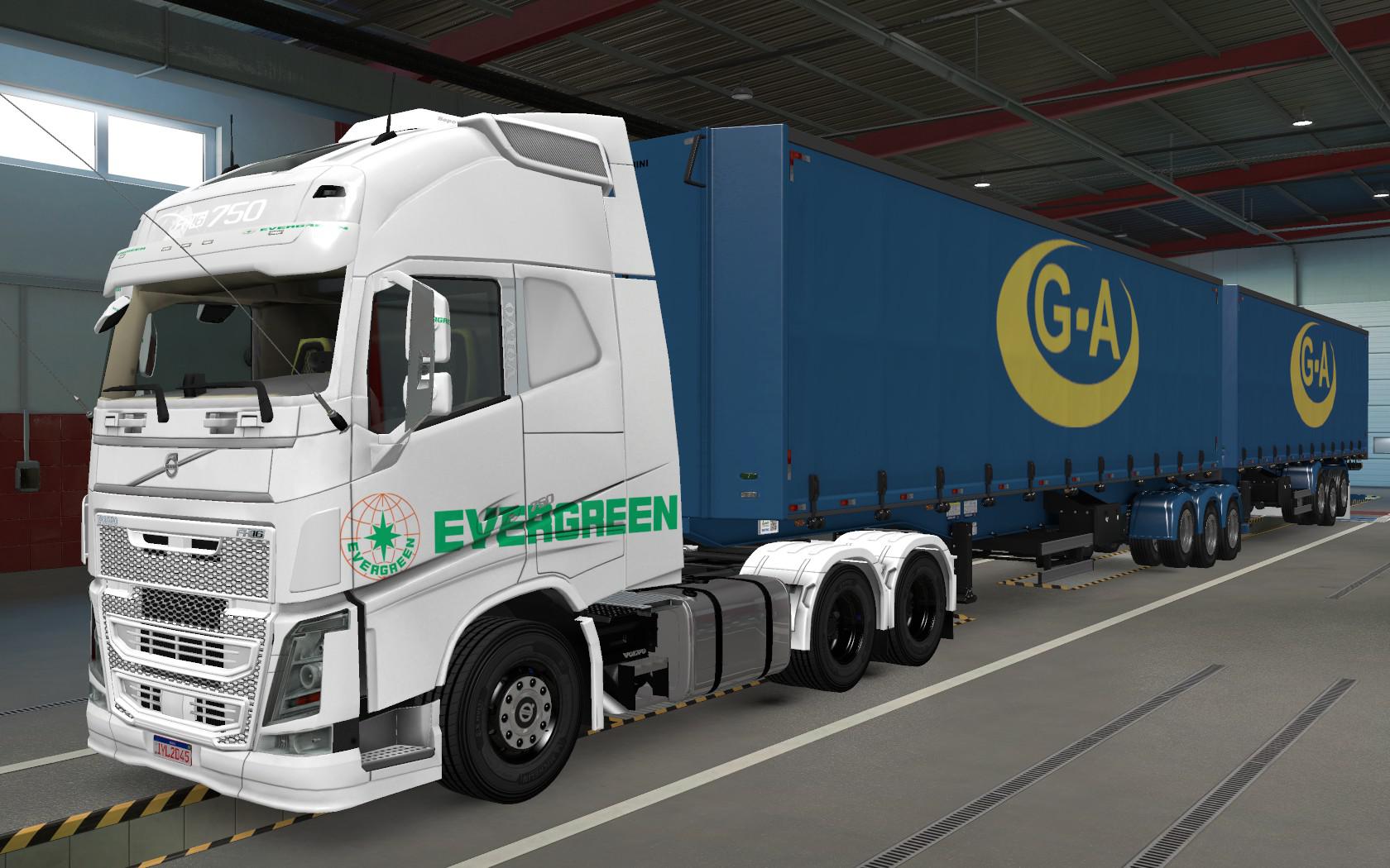 ETS2 - Volvo FH16 2012 Evergreen White Skin (1.38.x)