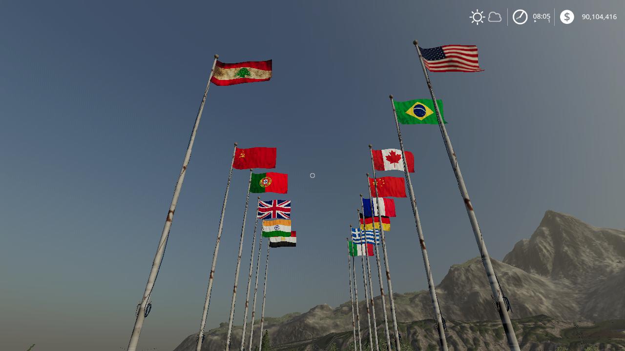 FS19 - International Flags V1.0