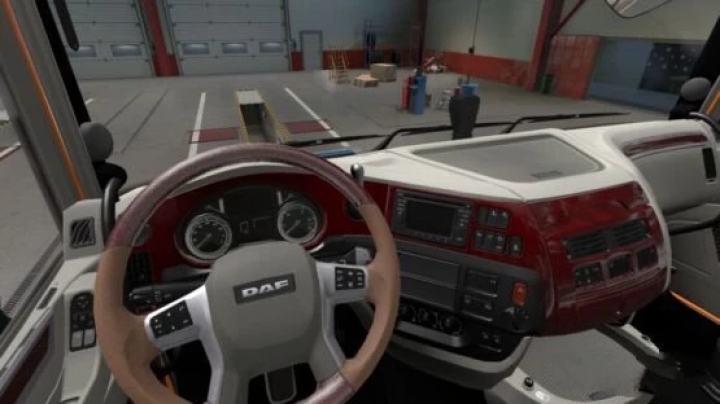 ETS2 - DAF E6 Red - White Interior (1.41.x)