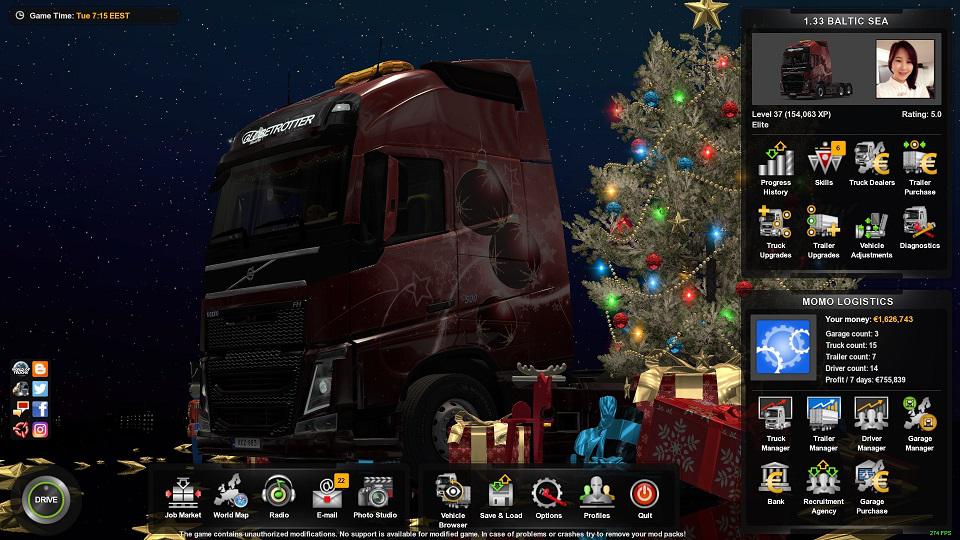 ETS2 - Christmas Menu Music (By Momo) V1.0 (1.36.x)