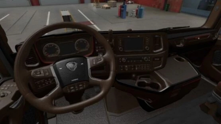 ETS2 - Scania 2016 S & R Brown Leather Interior (1.41.x)