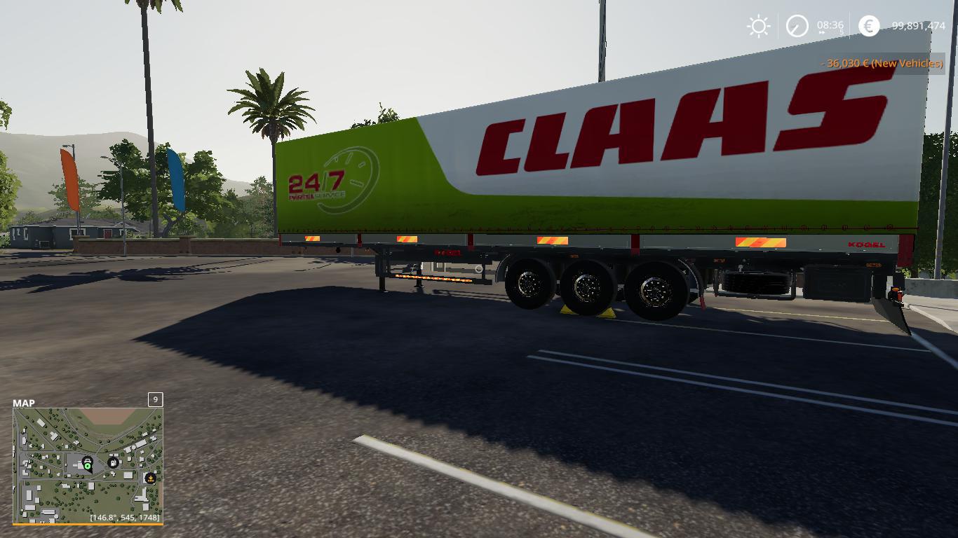 FS19 - Claas Service Kogel Autoloader Trailer V1.0