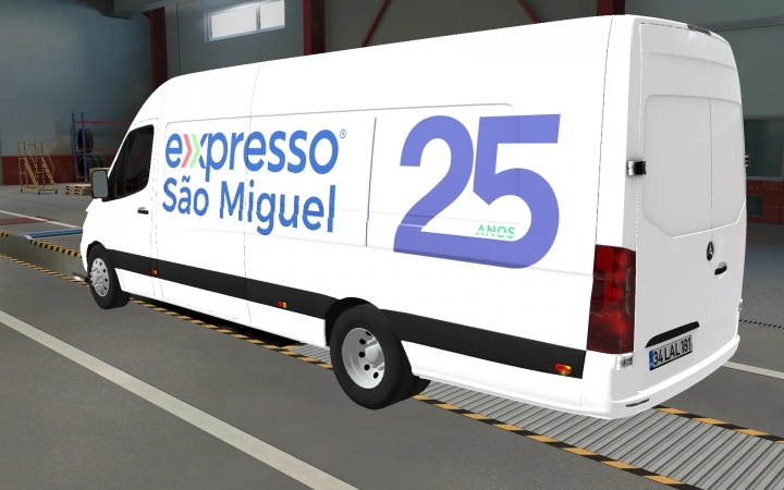 ETS2 - Mercedes-Benz Sprinter 2019 Expresso Sao Miguel 25 Anos Skin (1.40.x)