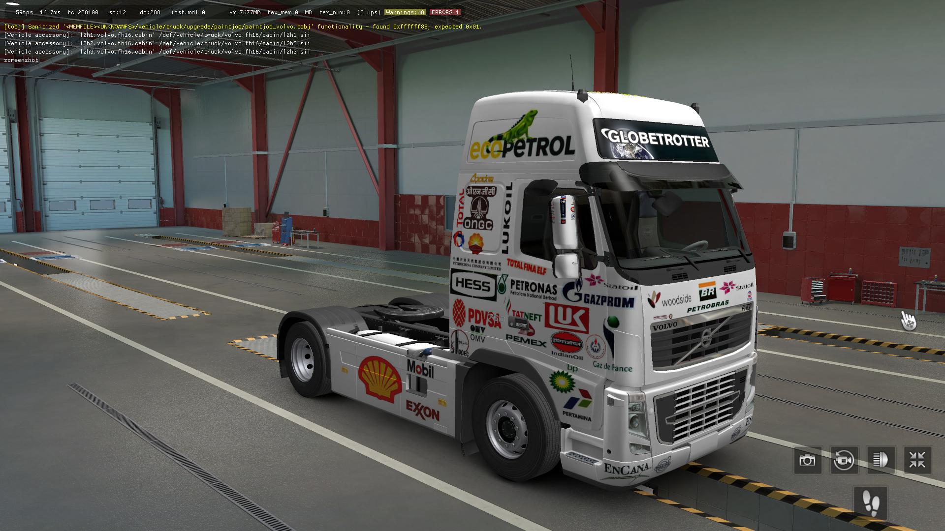 ETS2 - Volvo FH16 Truck Racing Skin Petrol (1.37.x)