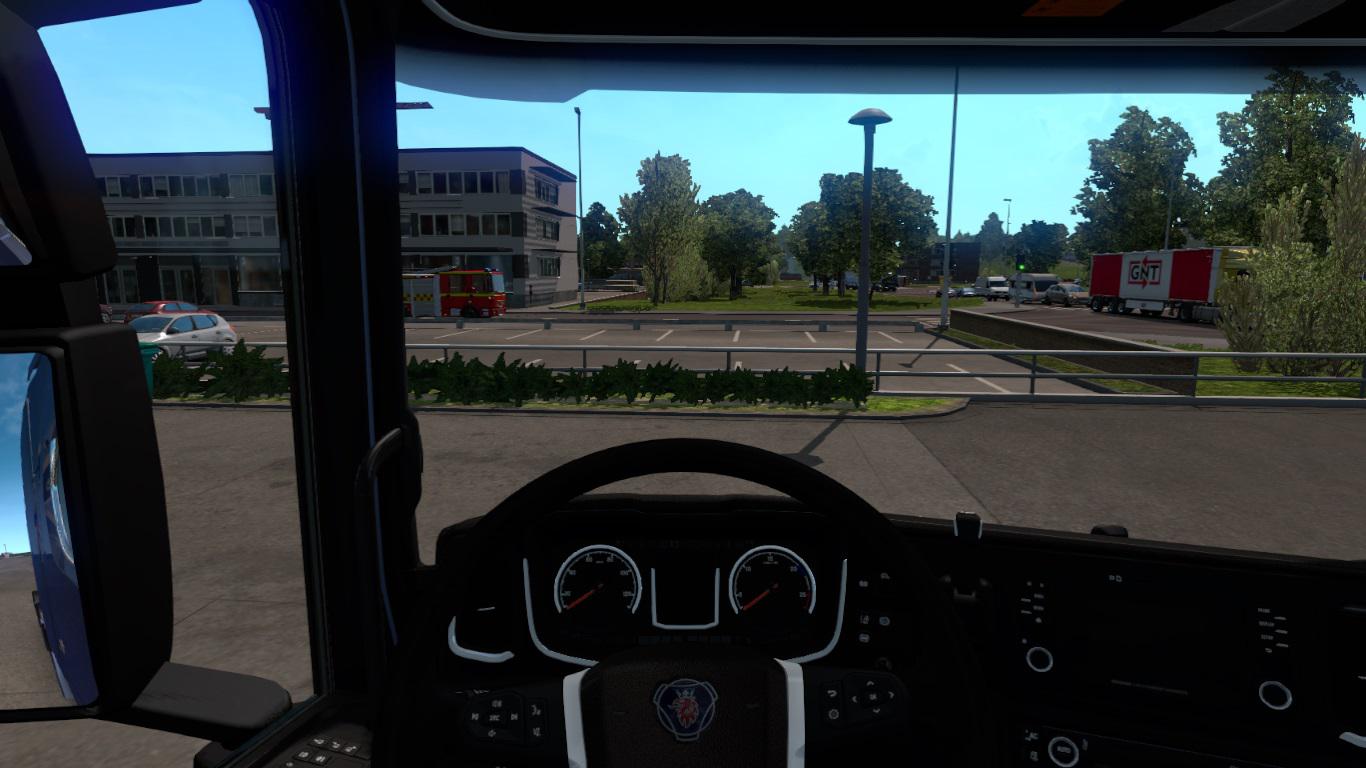 ETS2 - Scania Black and White Interior V1.0 (1.37.x)
