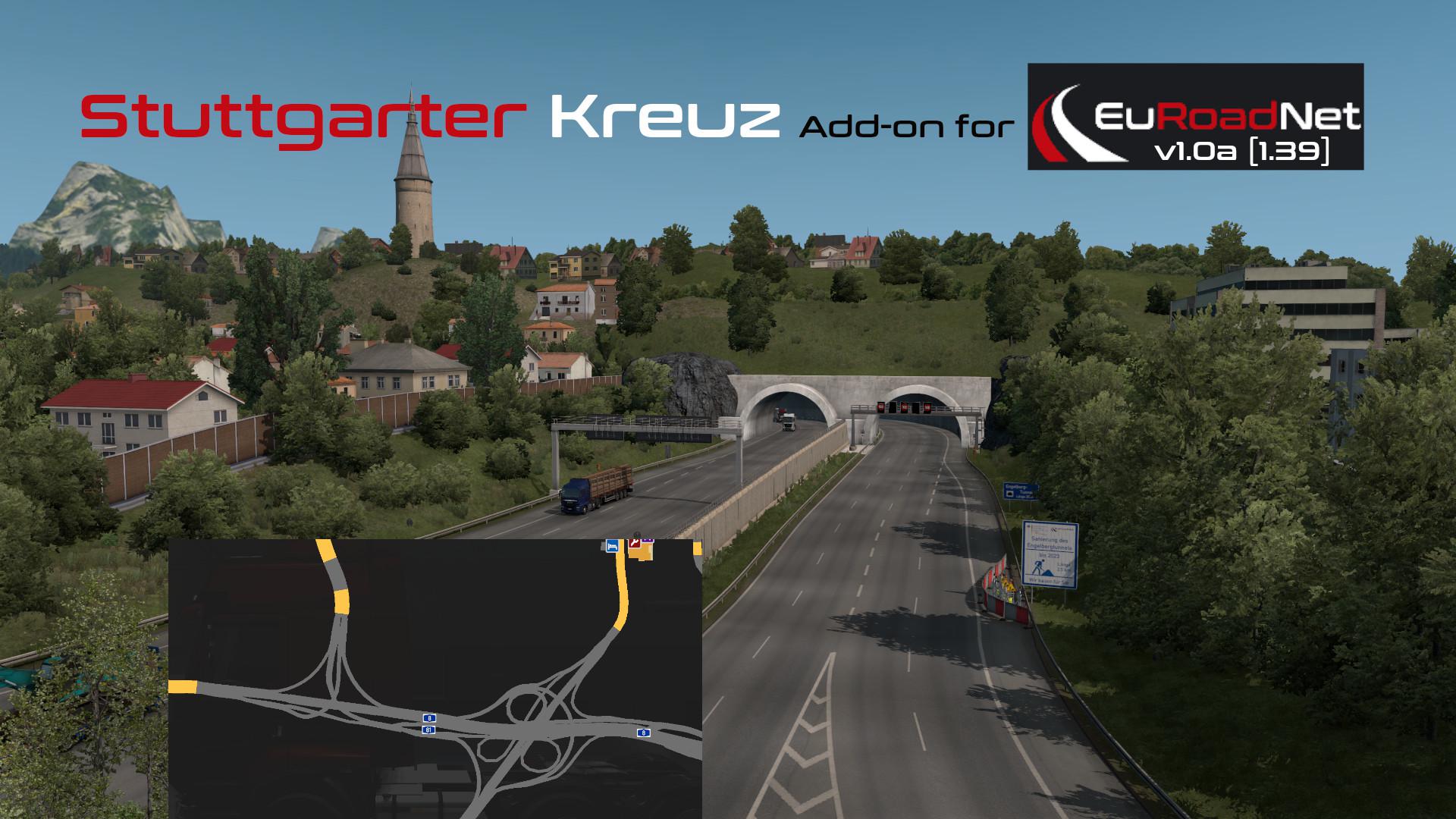 ETS2 - Stuttgarter Kreuz Add-on for EuRoadNet V1.0A (1.39.x)