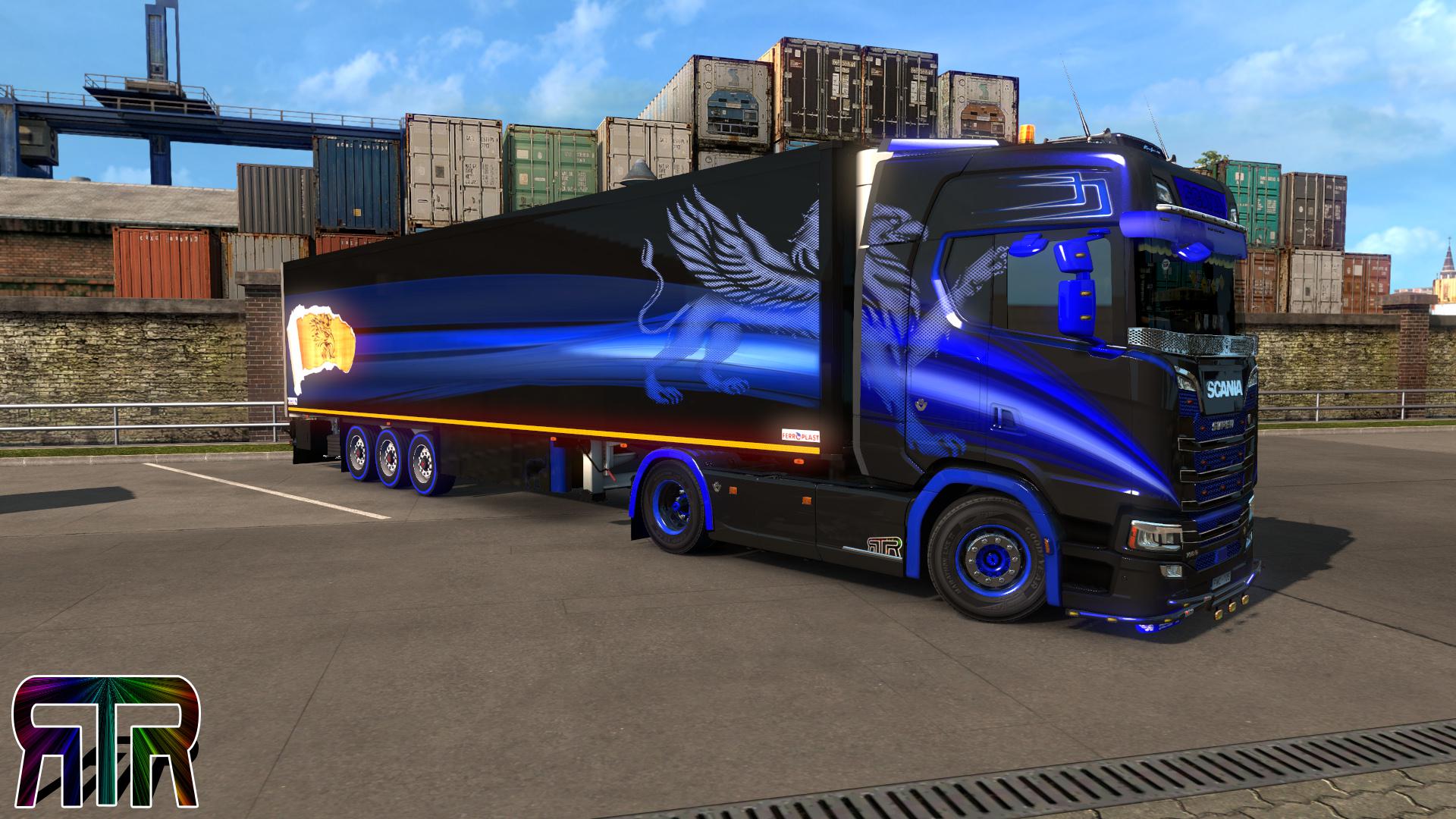 ETS2 - Griffin Combo Blue for Scania NextGen V1.1 (1.37.x)