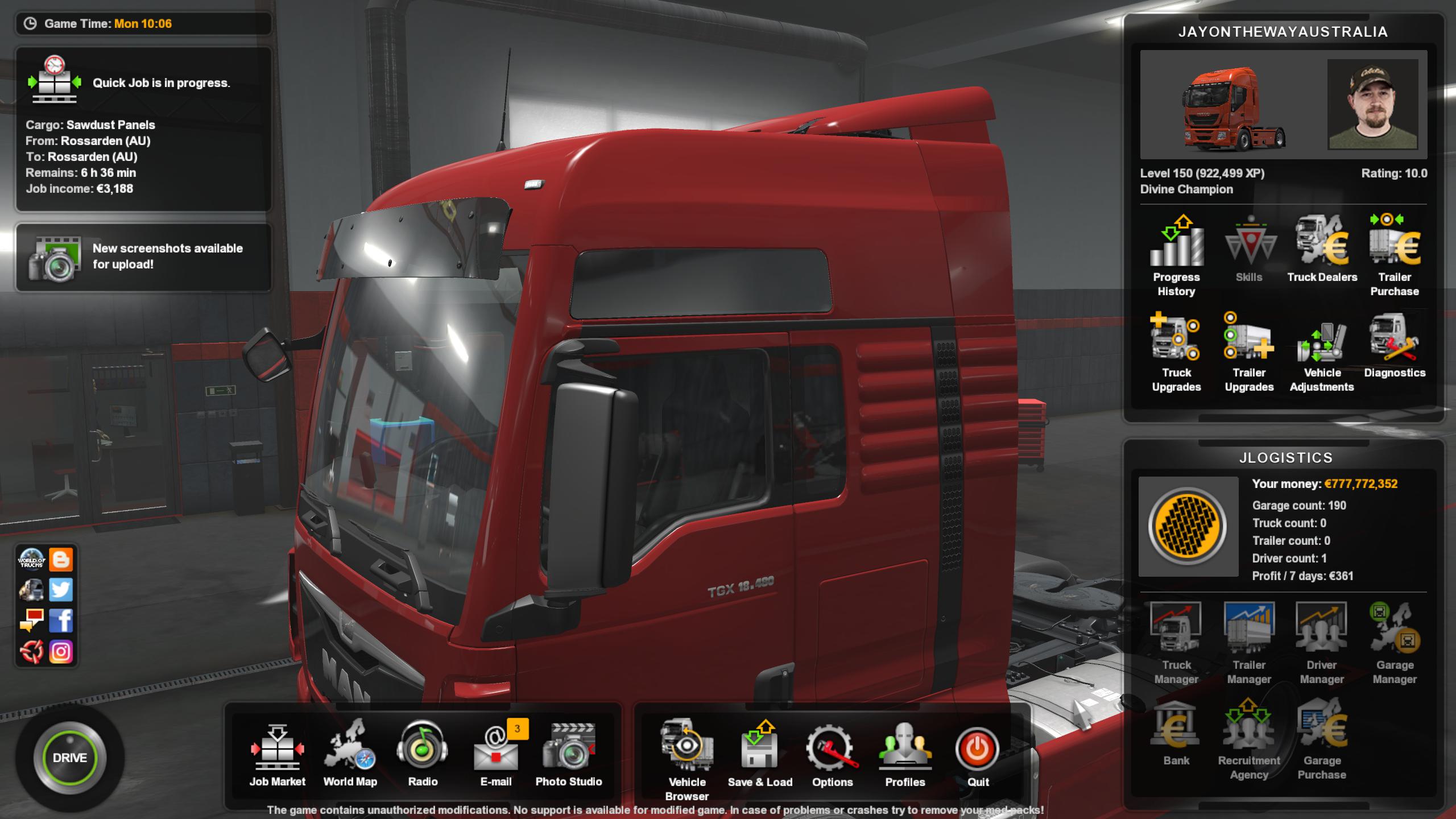 ETS2 - Australia (Tasmania) Map for Profile Mod V1.0 (1.36.x)
