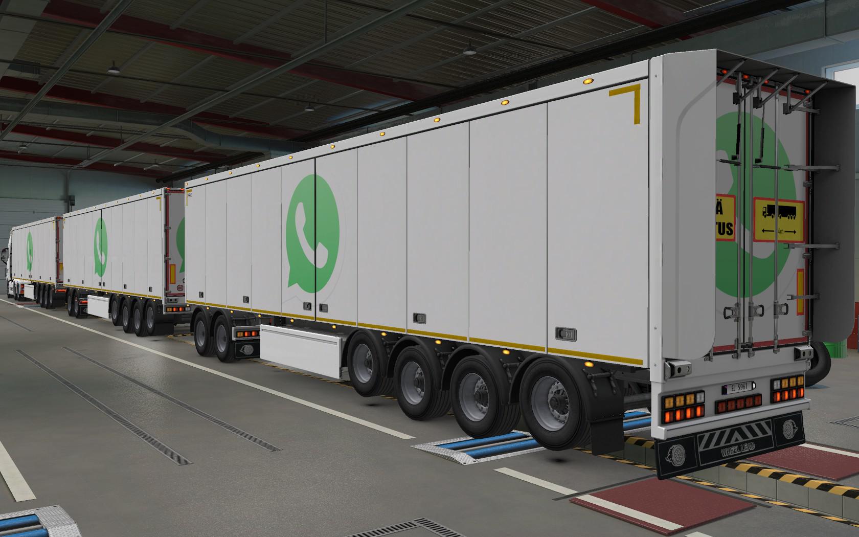 ETS2 - Owned Trailers SCS Whatsapp White Skin (1.40.x) | Euro Truck ...