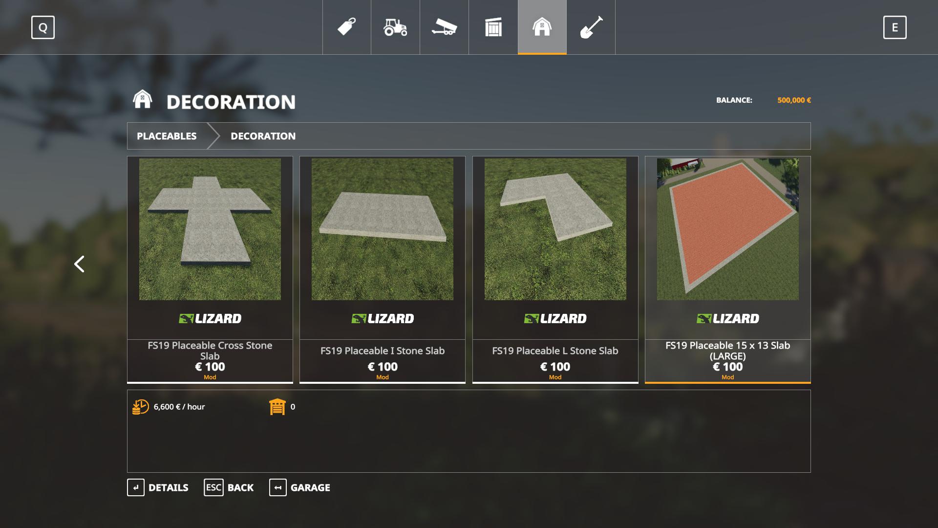 FS19 - Grey Placeable Slabs V1.0