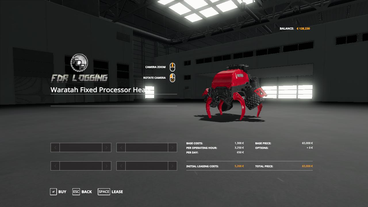 FS19 - Waratah Fixed Processor Head V1