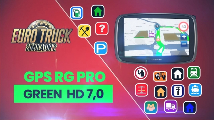 ETS2 - GPS RG Pro Green HD V7.0 (1.40.x)