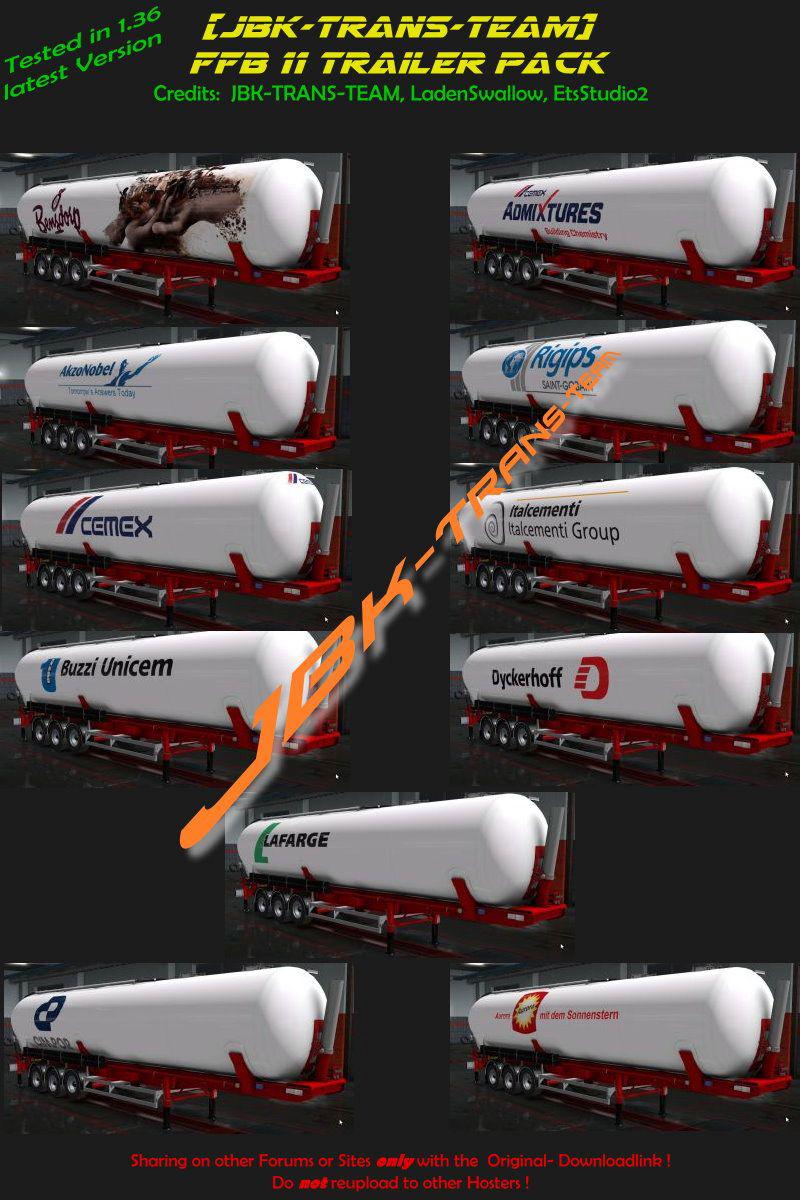 ETS2 - JBK Silotrailer Pack 2020 V1.0 (1.36.x)