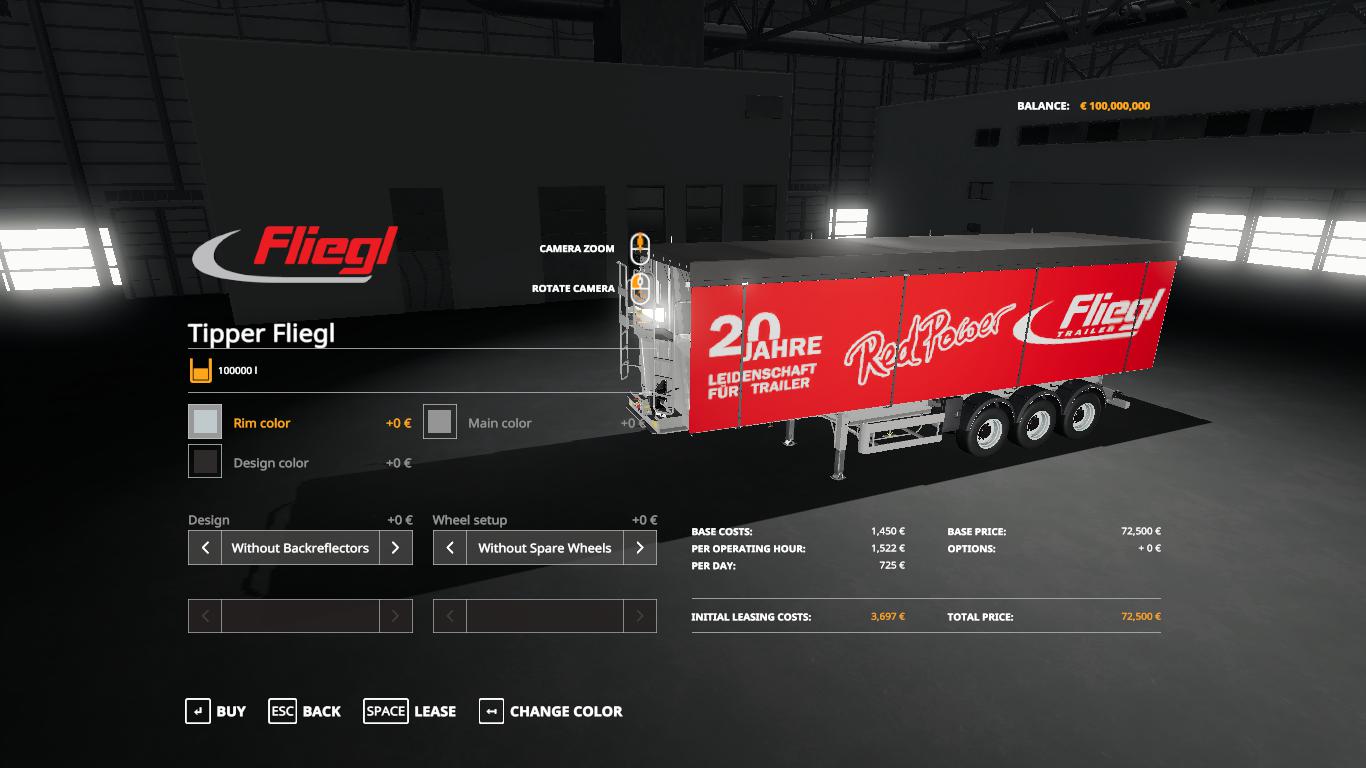 FS19 - Fliegl Tipper Red Power V1.0