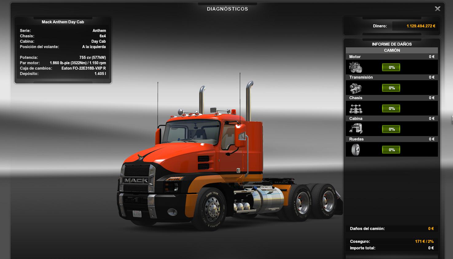ATS - Chassis + Engine for New SCS Mack Anthem (1.37.x)