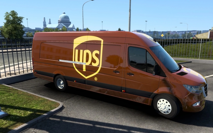 ETS2 - Mercedes-Benz Sprinter 2021 UPS Skin (1.41.x) | Euro Truck ...