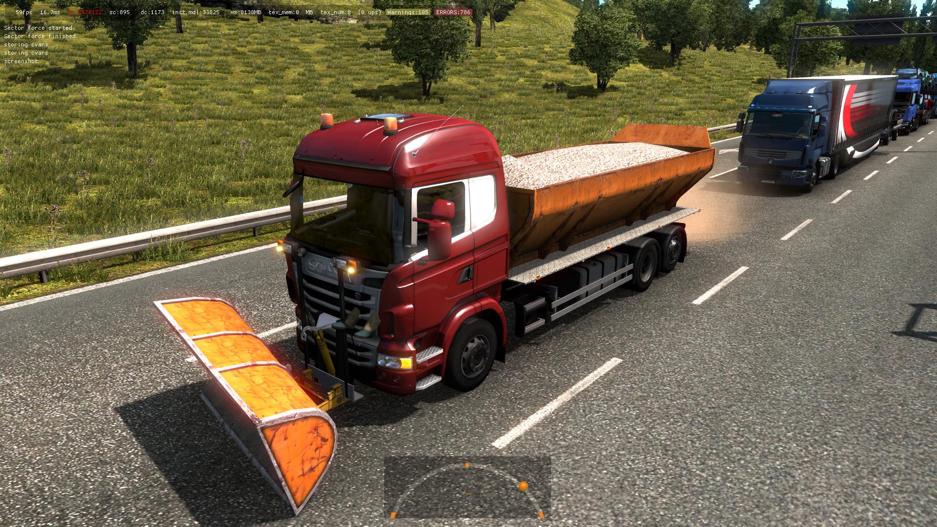 ETS2 Scania Based Snowblowers in Traffic Mod (1.38.x) Euro Truck