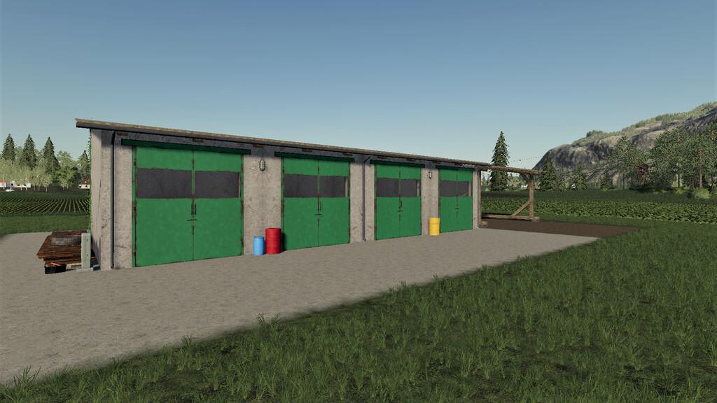 FS19 - Workshop With Machine Storage V1.0
