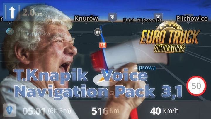 ETS2 - T.Knapik Voice Navigation Pack V3.1 (1.41.x)
