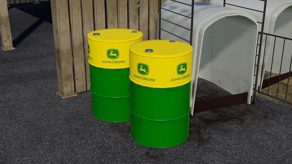 FS19 - John Deere Oil Drum (Prefab) V1.0