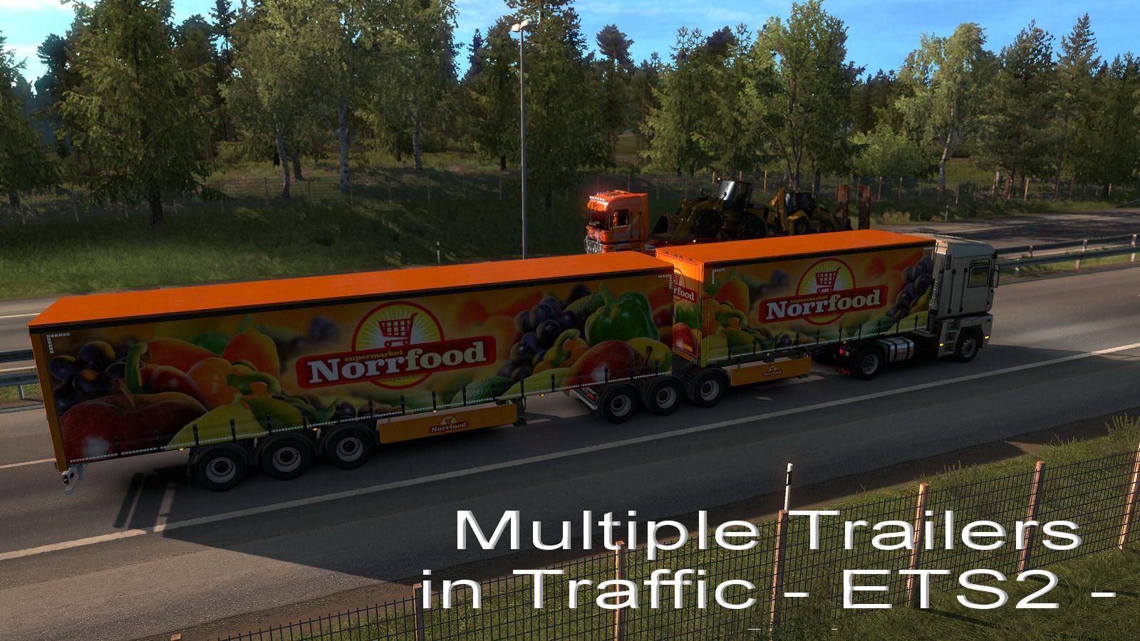 ETS2 - Multiple Trailers in Traffic Mod V6.2 (1.39.x)