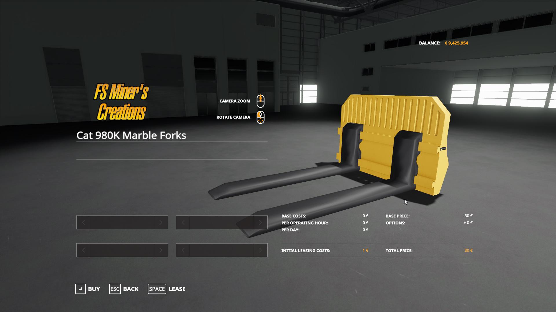 FS19 - Marble HD Forks for CAt 980K V0.5
