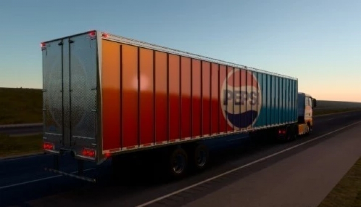 ATS - Pepsi-Cola 53 ft Standalone Trailer + Freightliner Cascadia Pepsi Edition V1.0 (1.40.x)