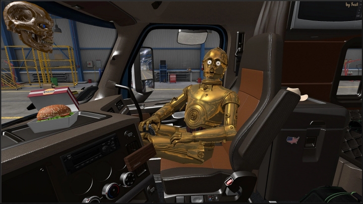ETS2 - Beige Interior for Freightliner Cascadia 2019 V1.0 (1.40.x)