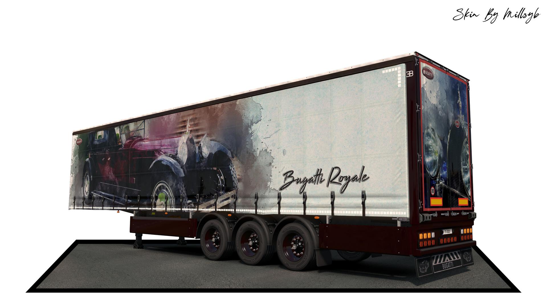 ETS2 - Bugatti Watercolor Trailer Skin Pack V1.0 (1.36.x)