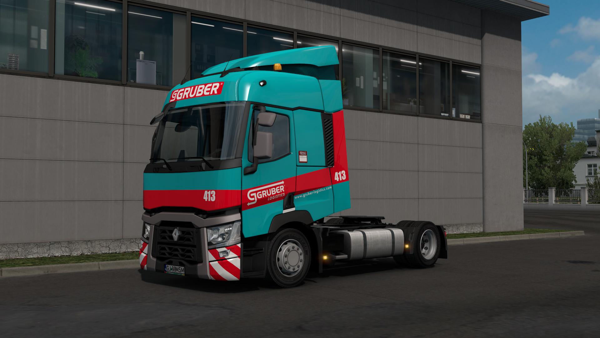 ETS2 - Renault Range T Gruber Logistics Skin (1.35.X) | Euro Truck