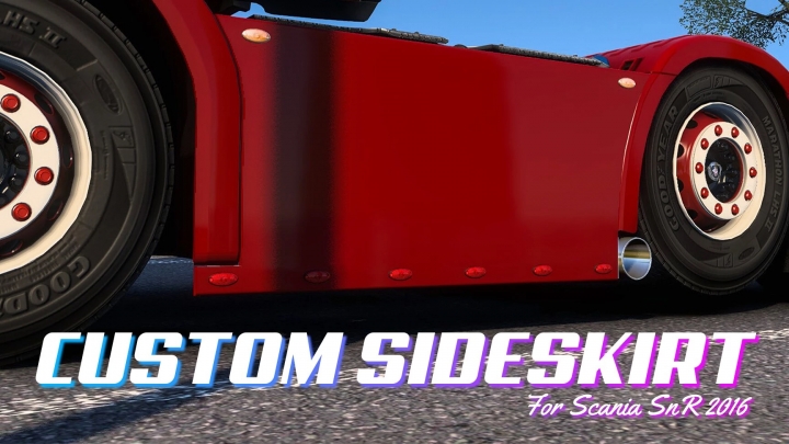 ETS2 - Sideskirt with Double Sidepipe V1.0 (1.41.x)