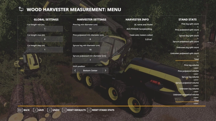 FS19 - Wood Harvester Measurement V1.0.0.1 | Farming Simulator 19