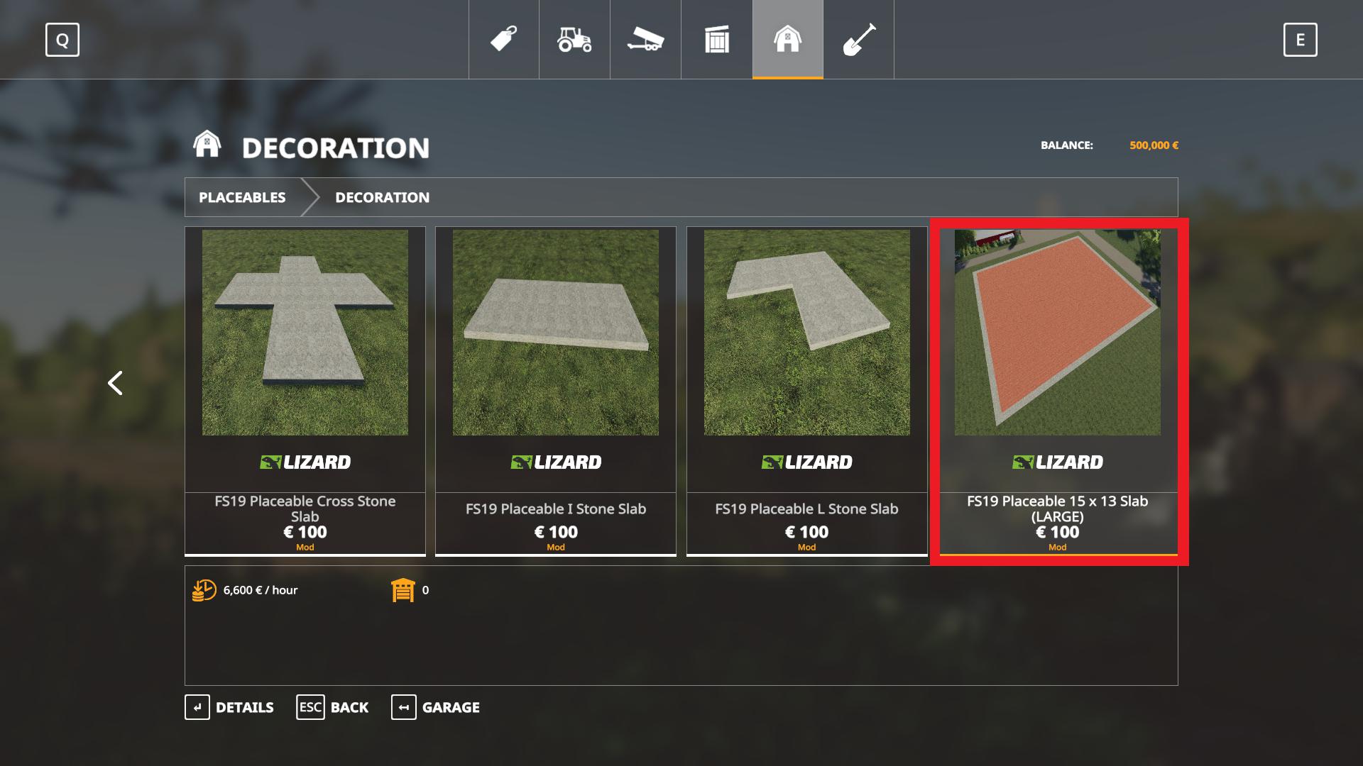 FS19 - Placeable Large Slab V1.0
