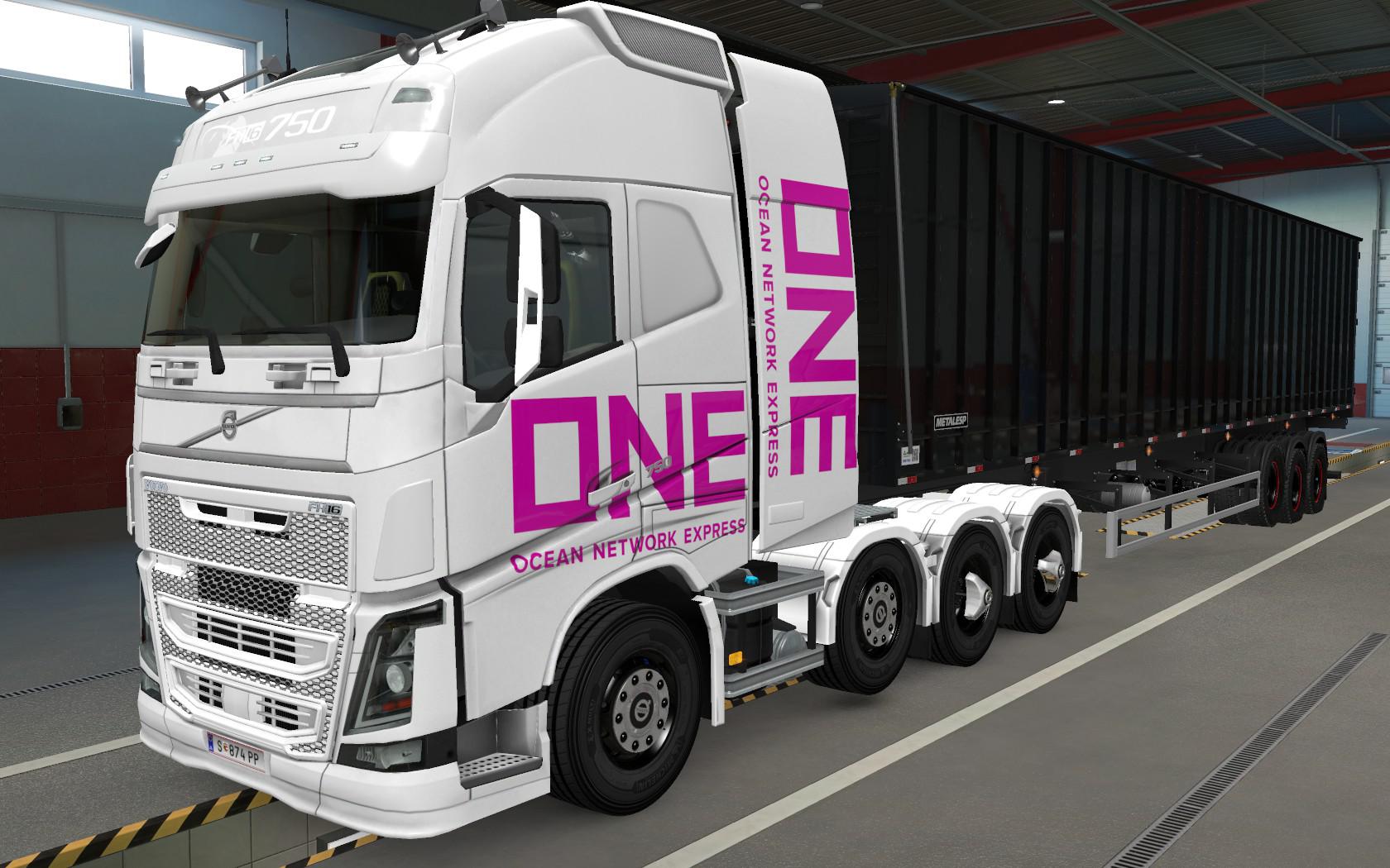 ETS2 - Volvo FH16 2012 8x4 One White Skin (1.39.x)